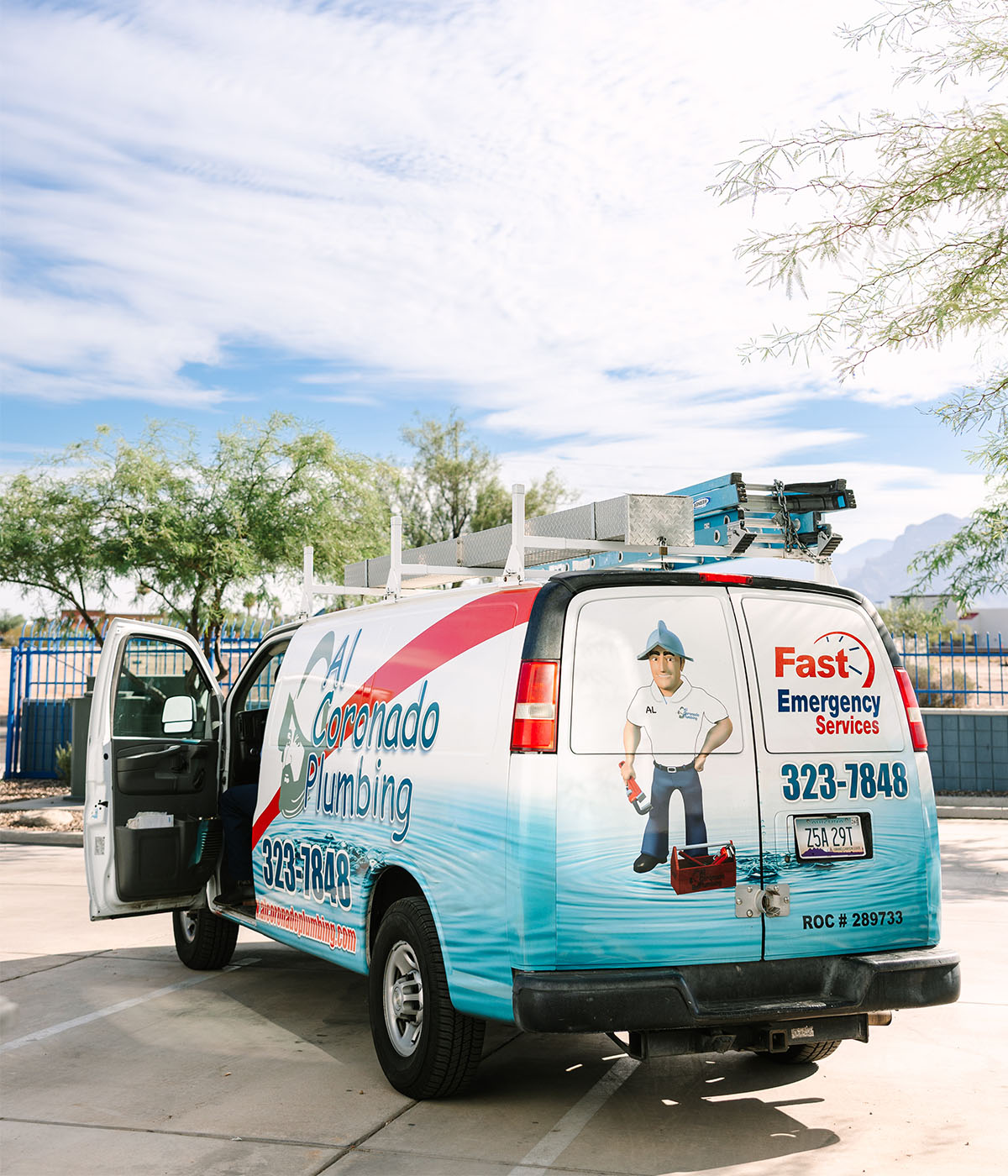 Al Coronado work van